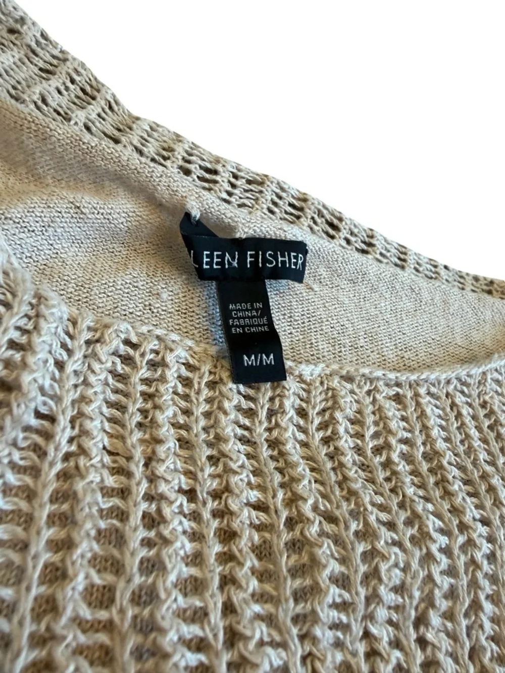 Eileen Fisher Organic Layer Tiered Layered Top Shirt Sweater Blouse Size Medium